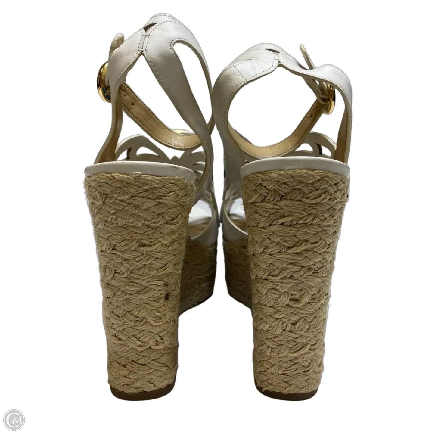 Sandals Heels Wedge By Michael By Michael Kors In White, Size: 6.5