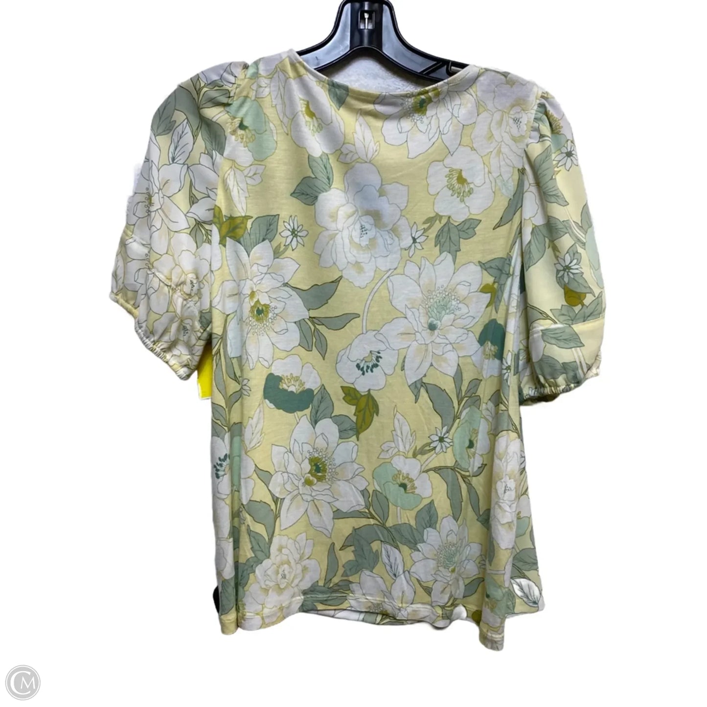 Top Short Sleeve By Loft In Green & Yellow, Size: Mp