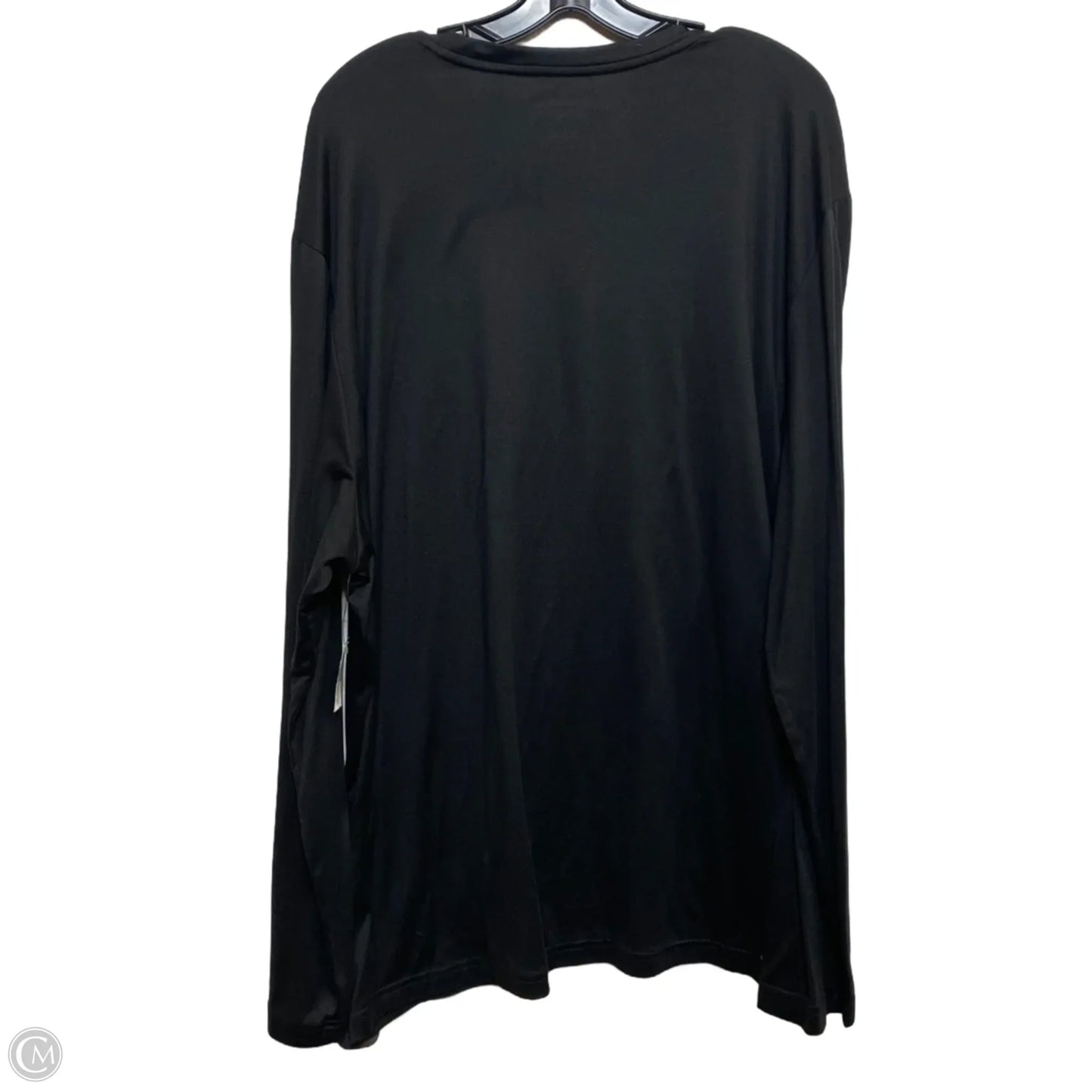 Athletic Top Long Sleeve Crewneck By Reebok In Black, Size: 3x