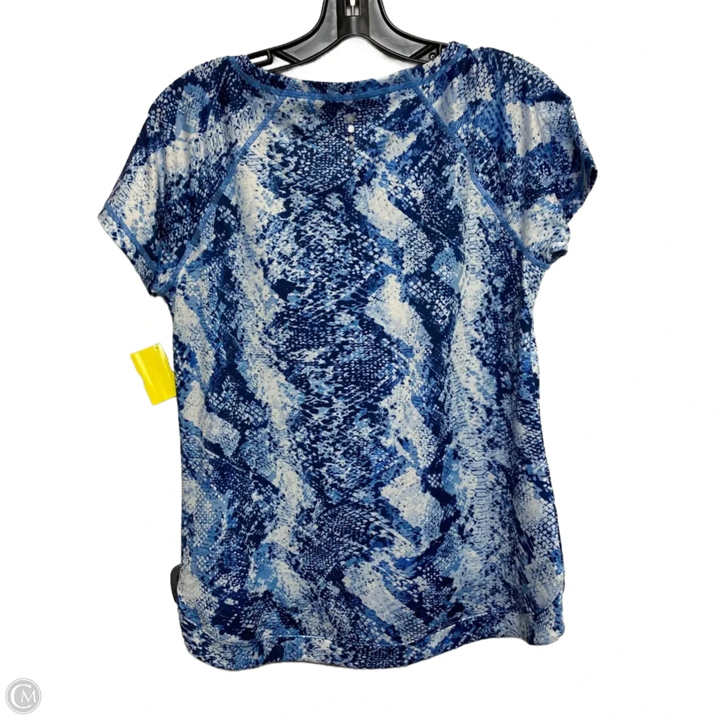 Athletic Top Short Sleeve By Talbots In Blue & White, Size: S