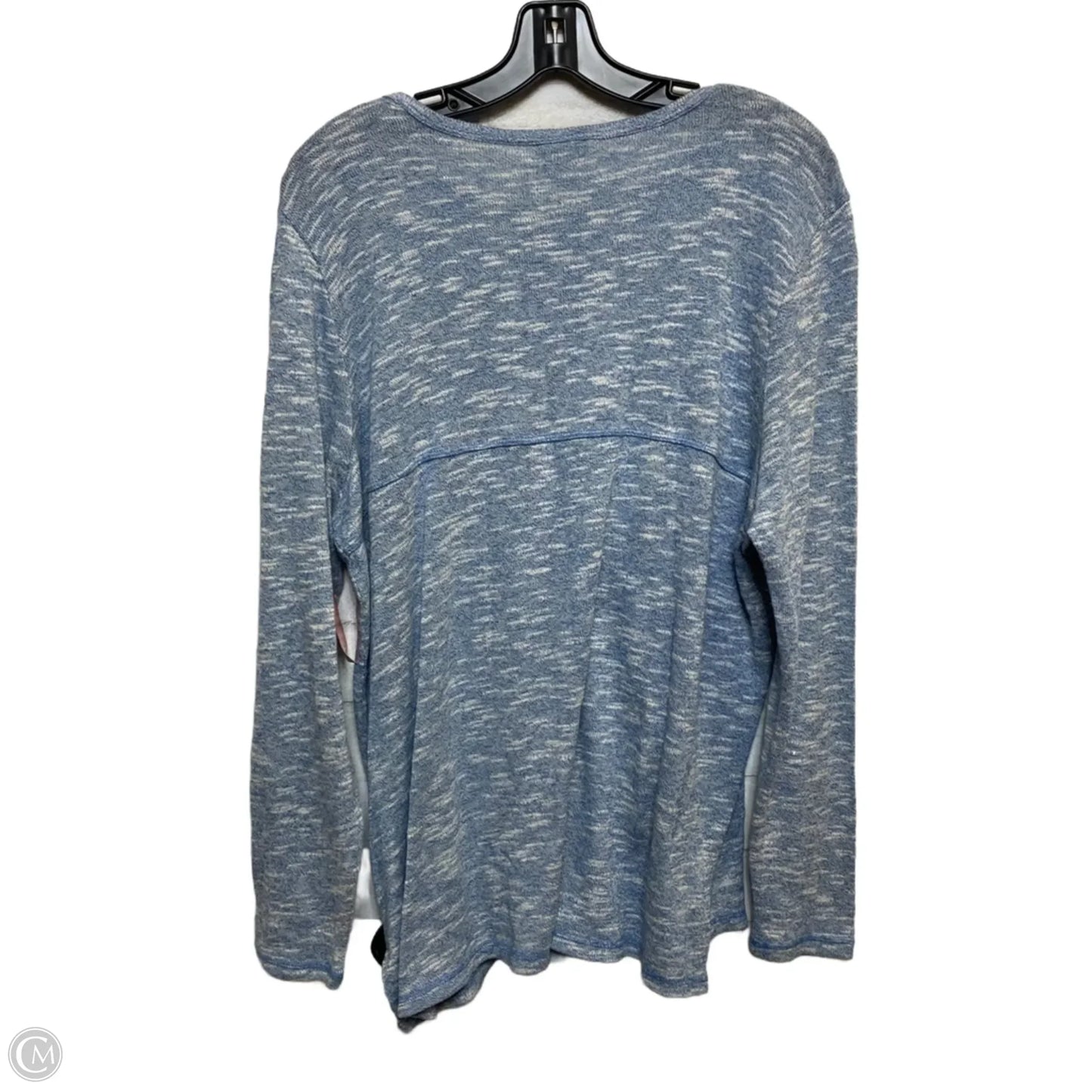 Top Long Sleeve By St Johns Bay In Blue & White, Size: Xl