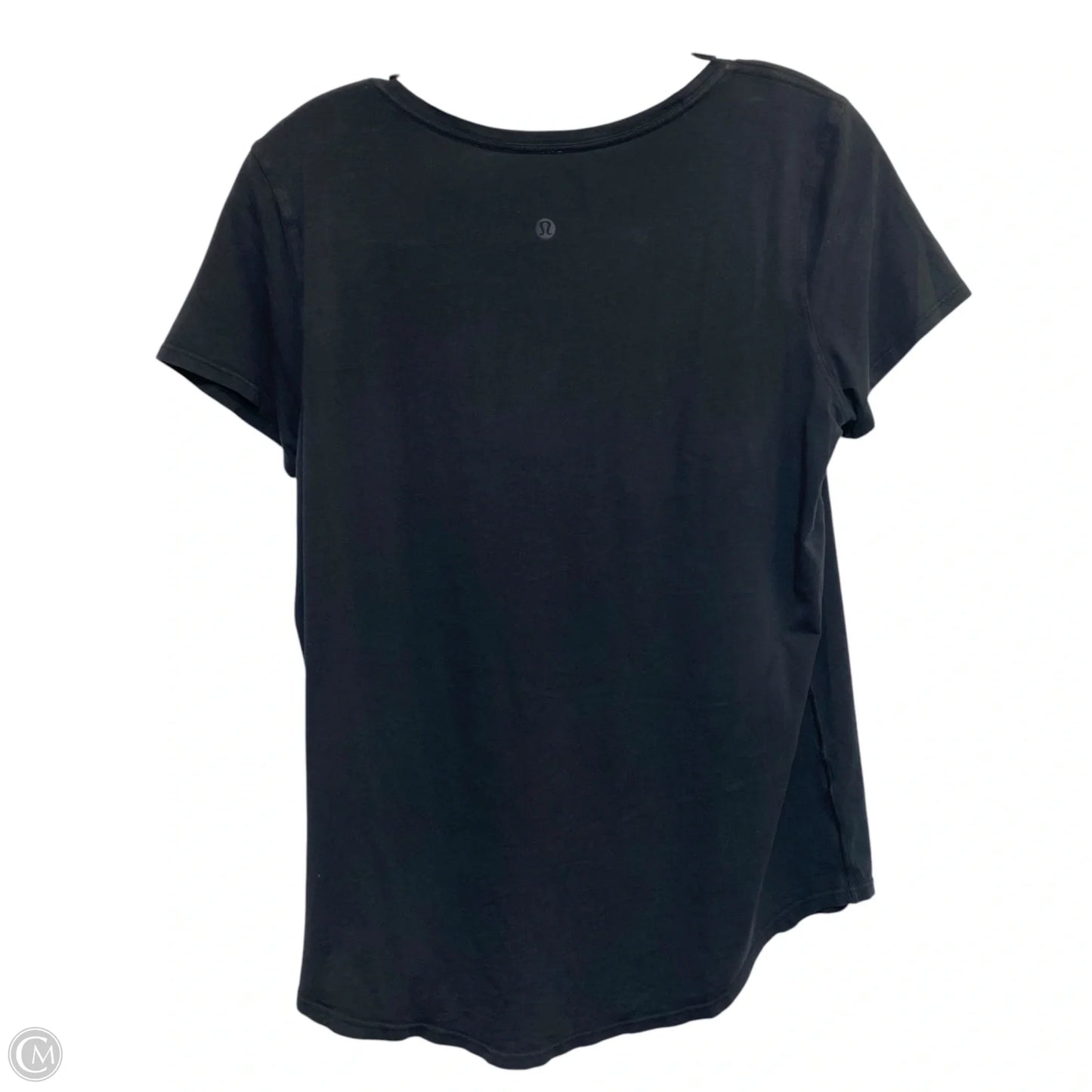 Athletic Top Short Sleeve By Lululemon In Black, Size: S