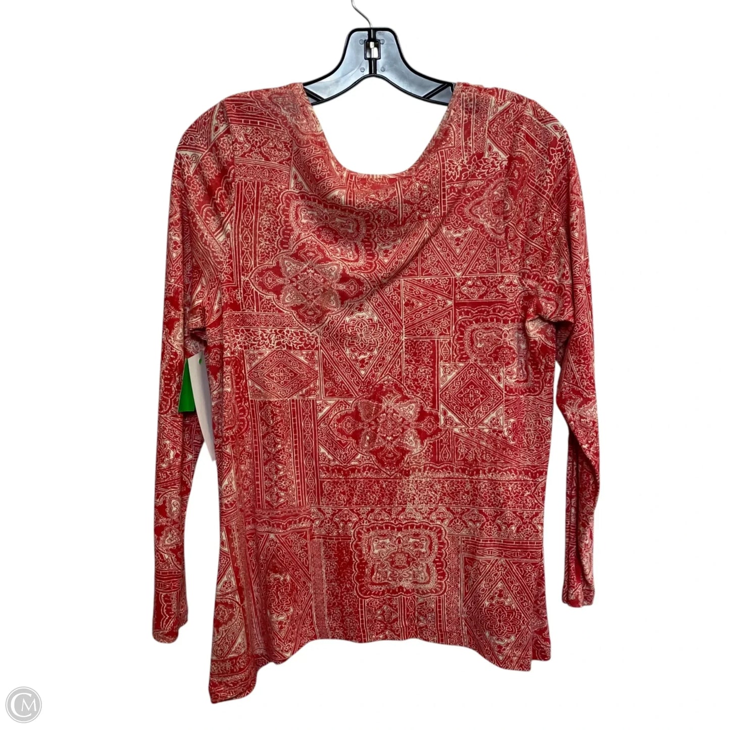 Top Long Sleeve Basic By J. Jill In Cream & Red, Size: Mp