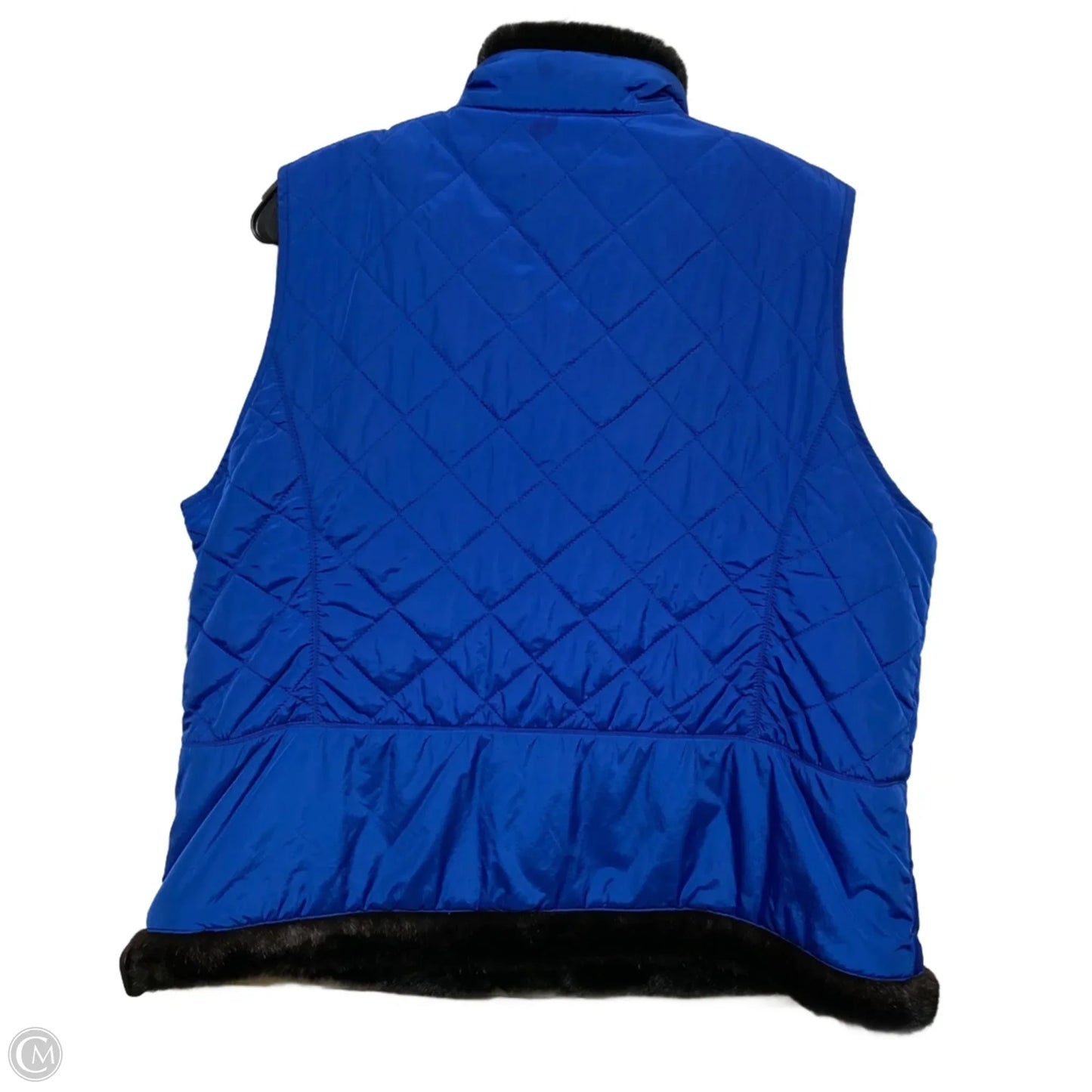 Vest Puffer & Quilted By Liz Claiborne In Blue, Size: 1x