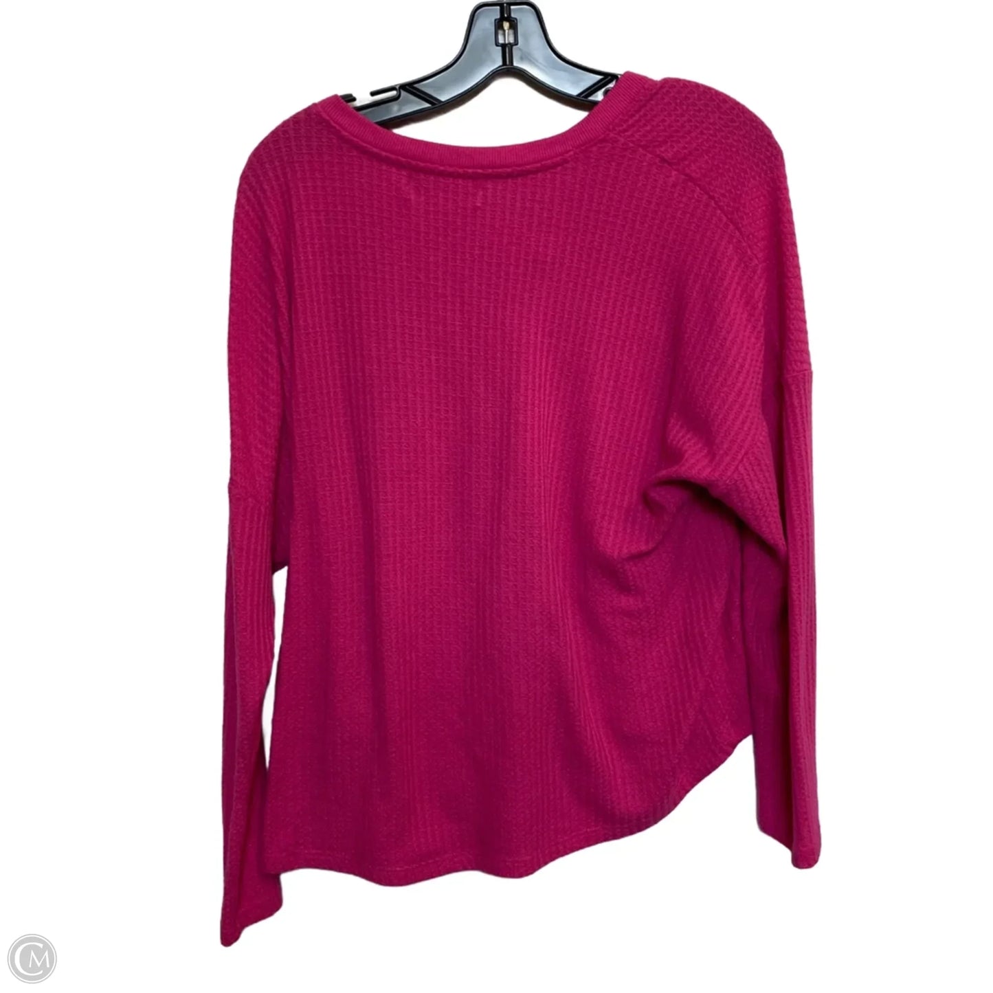 Top Long Sleeve By Calvin Klein In Pink, Size: L