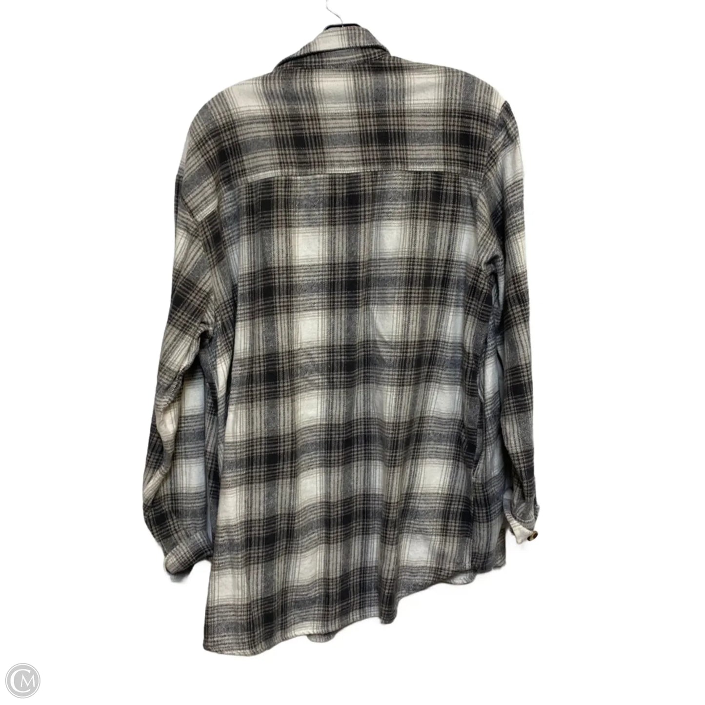 Top Long Sleeve By Beachlunchlounge In Cream & Grey, Size: L