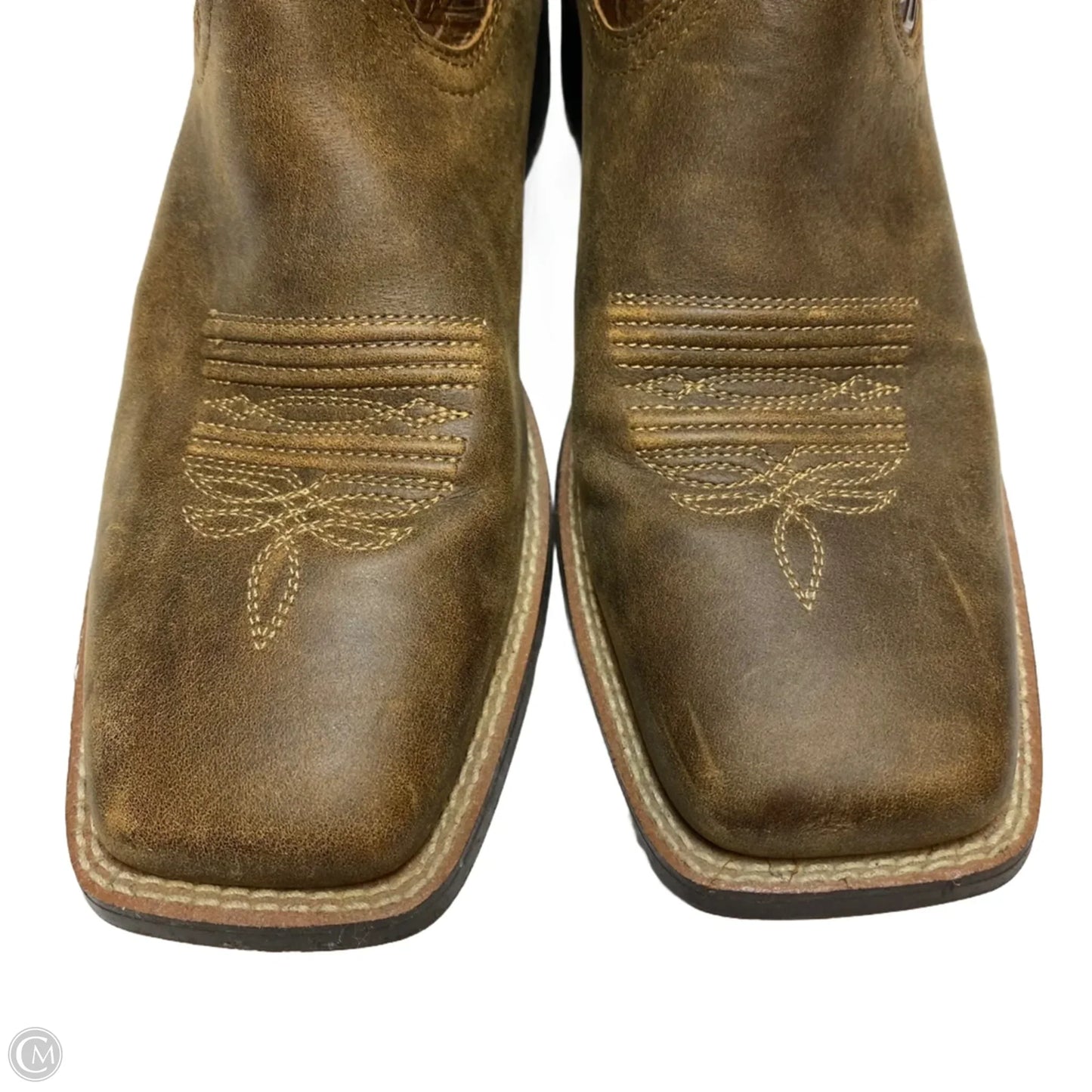 Boots Western By Ariat In Brown & Gold, Size: 9.5