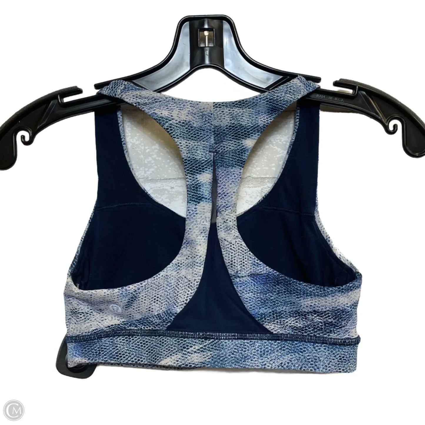 Athletic Bra By Lululemon In Blue & White, Size: S