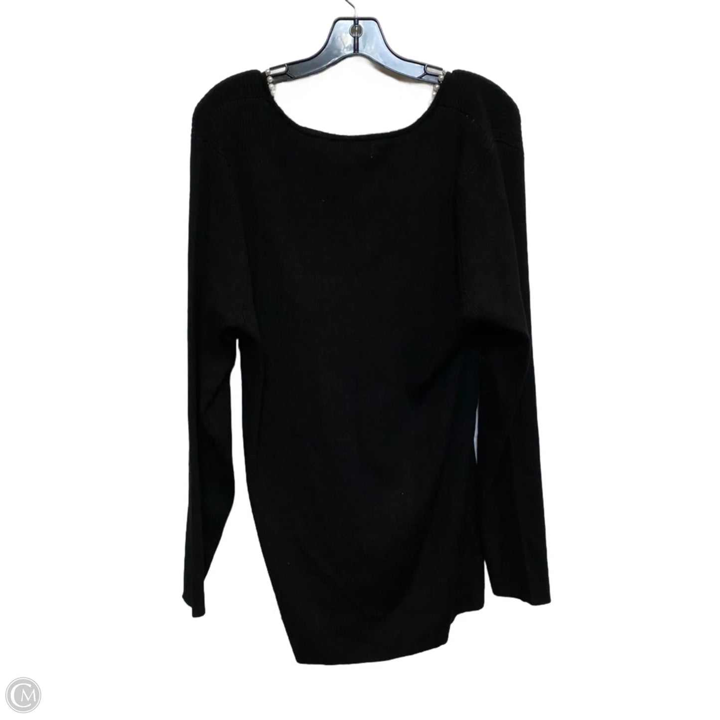 Top Long Sleeve By Cato In Black, Size: 4x