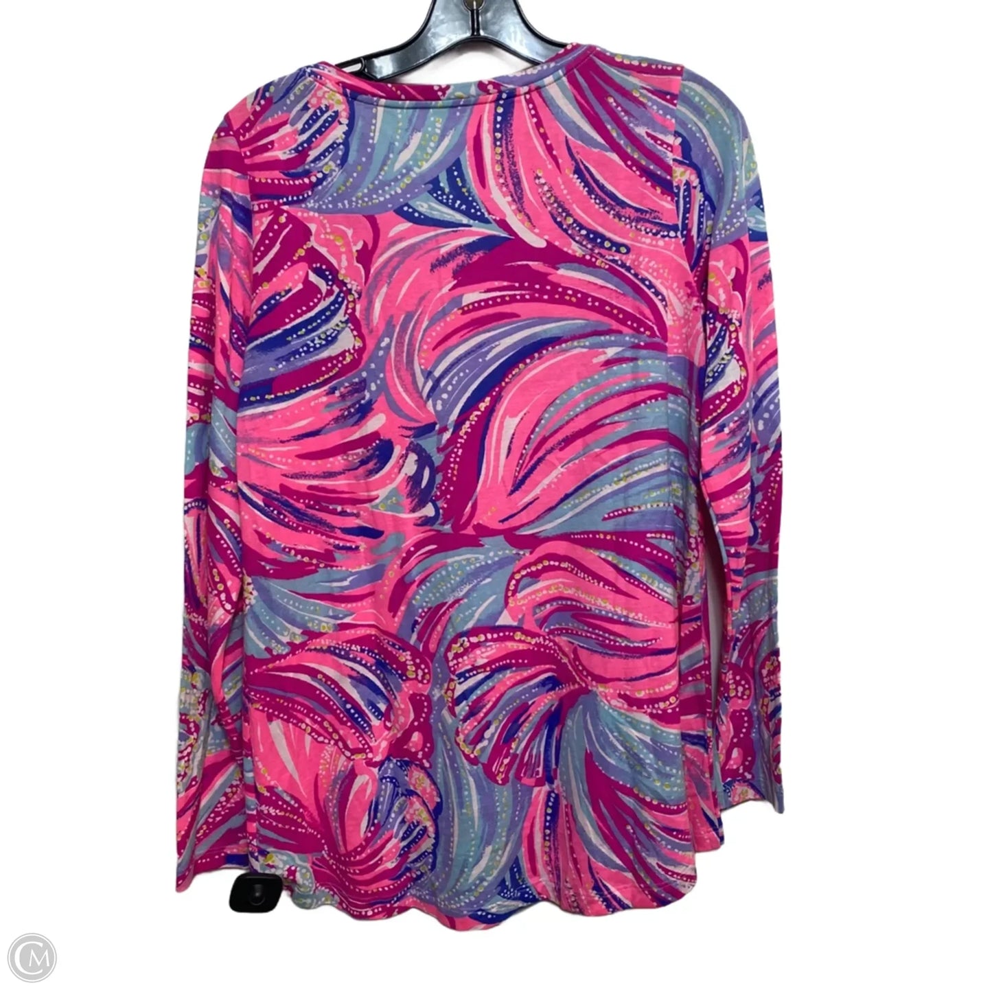 Top Long Sleeve Designer By Lilly Pulitzer In Pink & Purple, Size: S