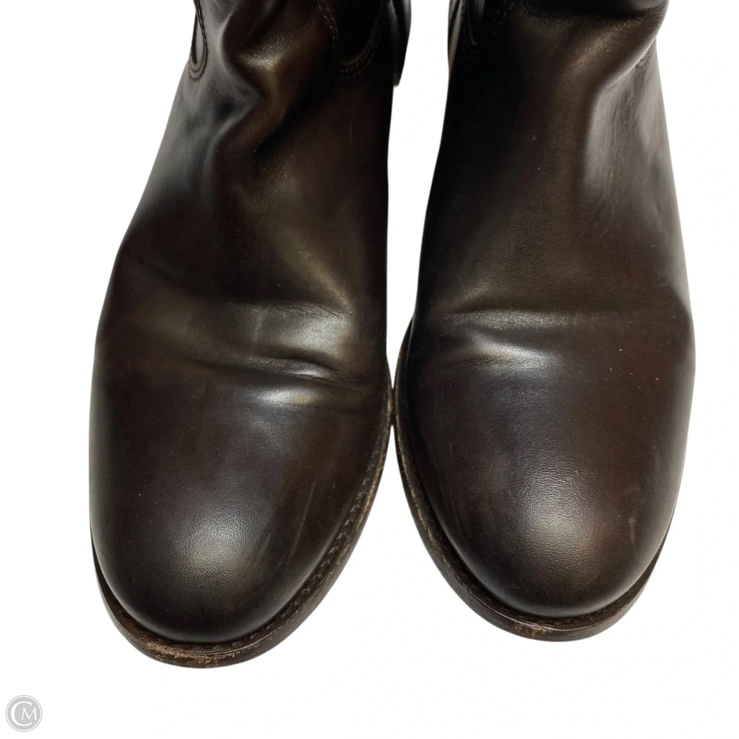 Boots Designer By Frye In Brown, Size: 9.5
