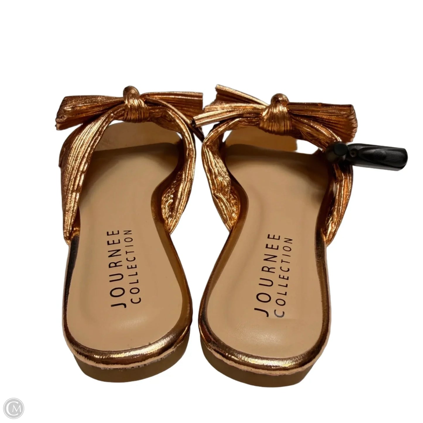 Sandals Flats By Journee In Rose Gold, Size: 7