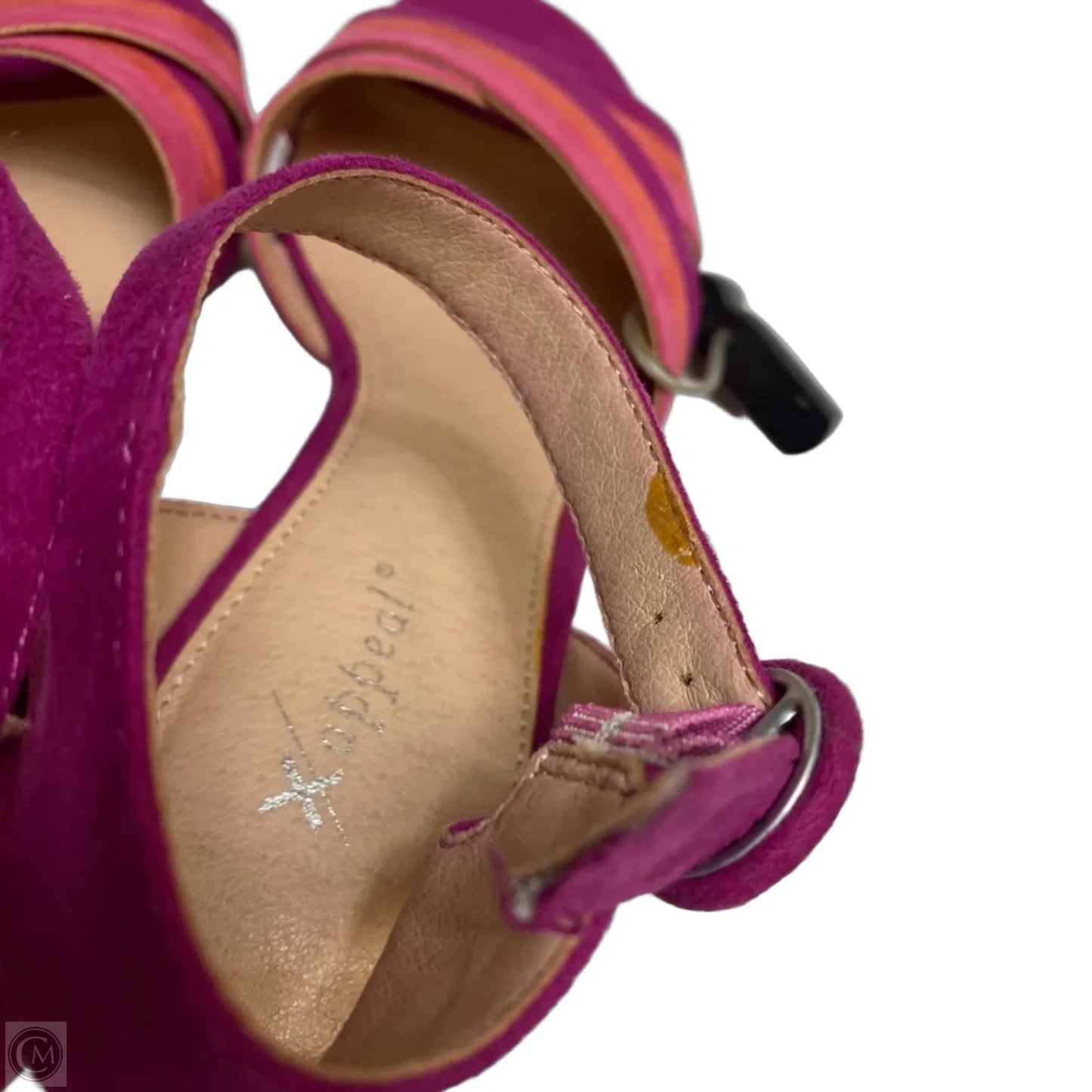 Sandals Heels Block By Xappeal In Pink, Size: 7