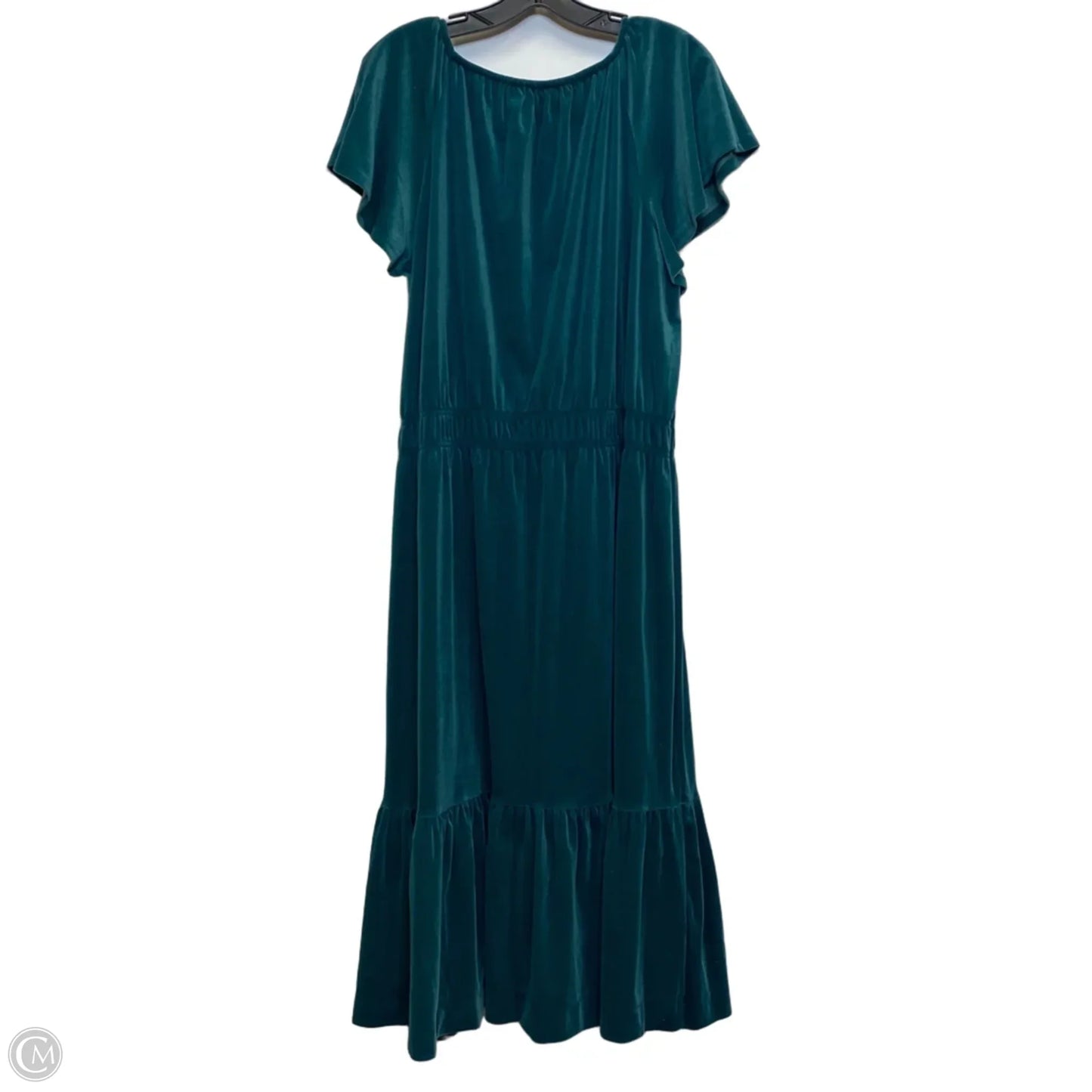 Dress Casual Midi By Time And Tru In Green, Size: Xxl