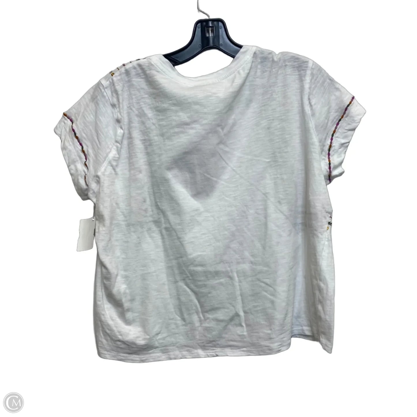 Top Short Sleeve By Tru Self In White, Size: M