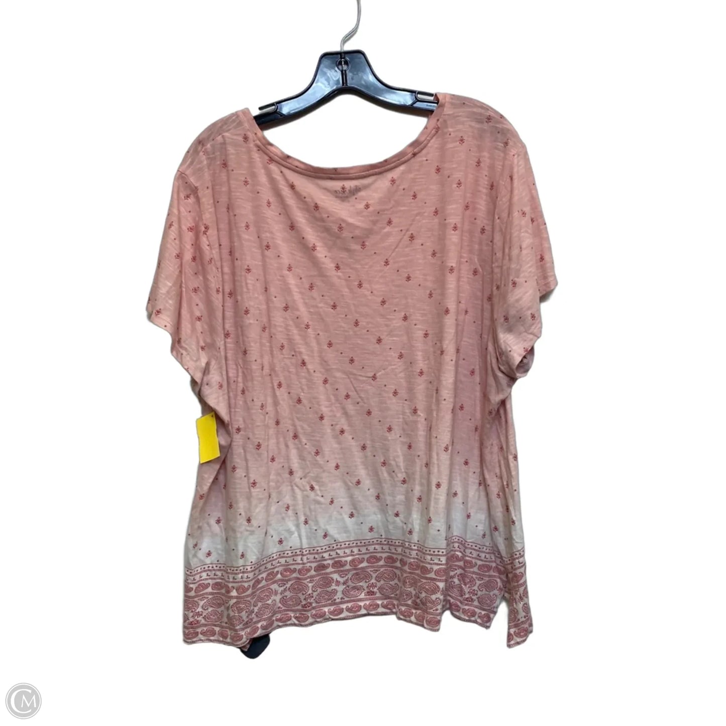 Top Short Sleeve Basic By Style And Company In Pink, Size: 3x