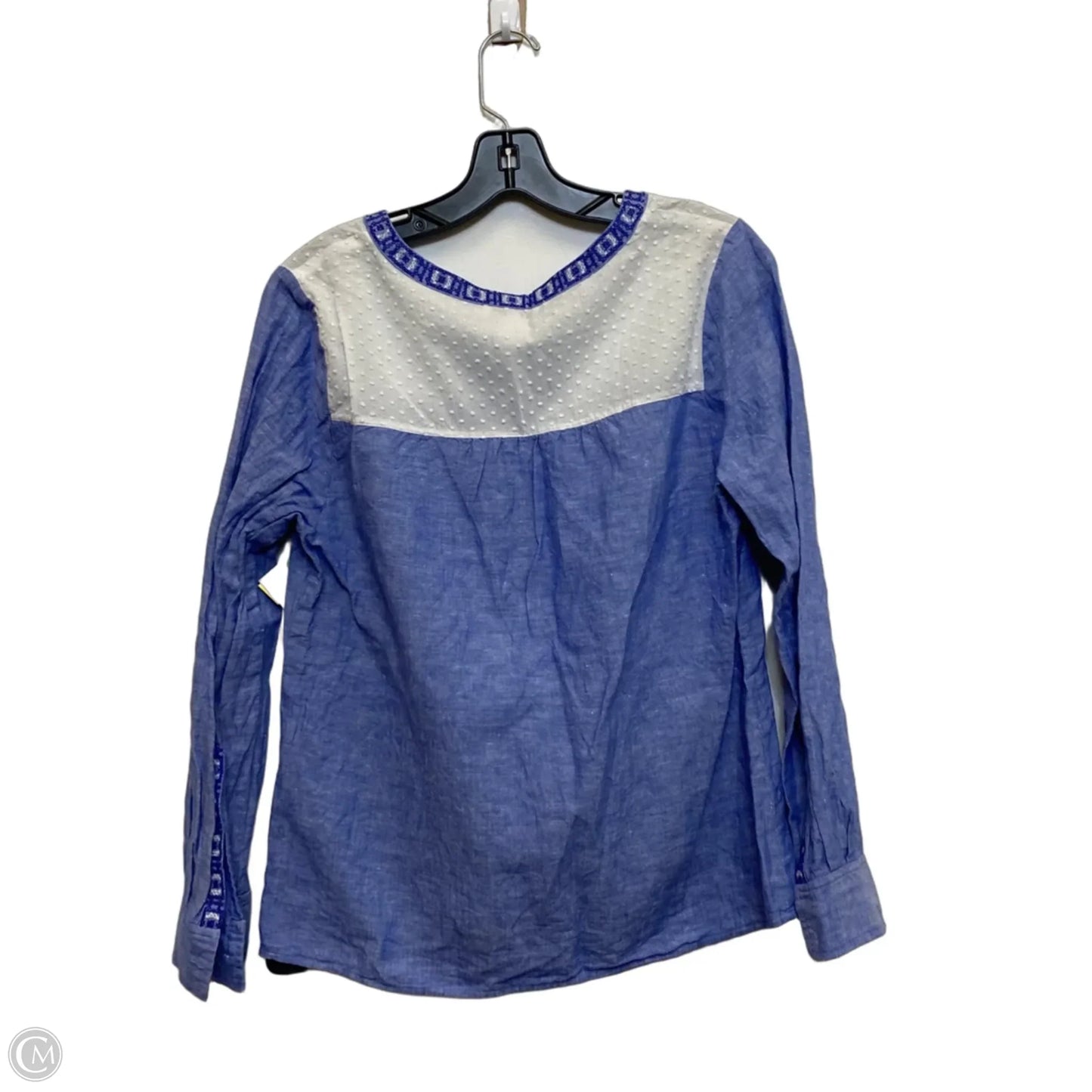 Top Sleeveless Designer By Vineyard Vines In Blue & White, Size: M