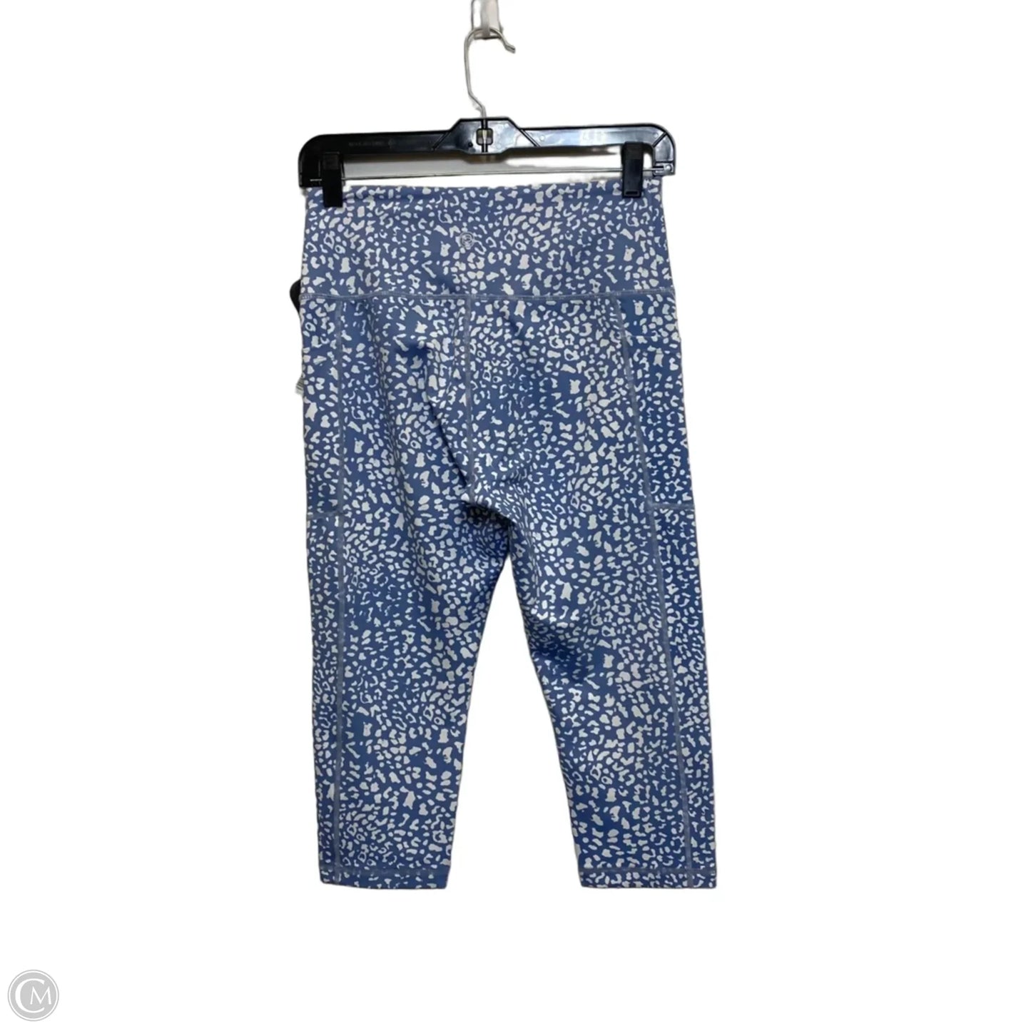 Athletic Leggings Capris By Steppe In Blue & White, Size: M