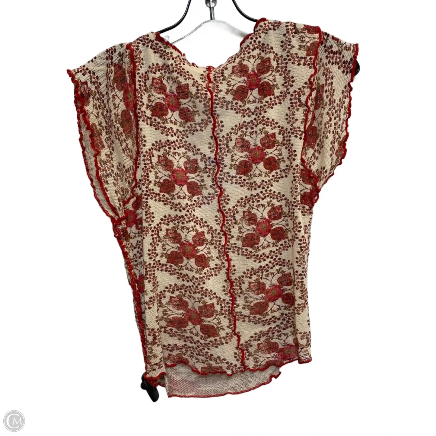 Top Short Sleeve By Free People In Cream, Size: L