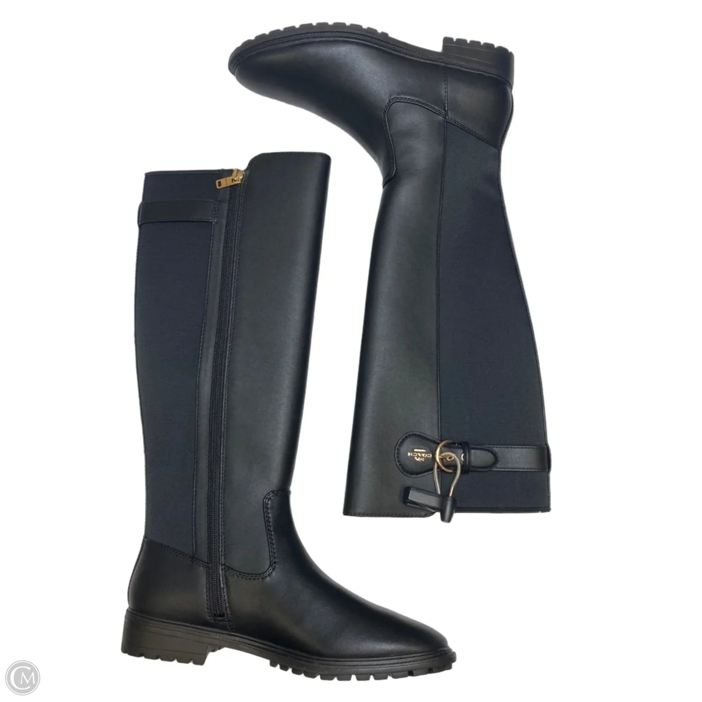 Boots Designer By Coach In Black, Size: 8