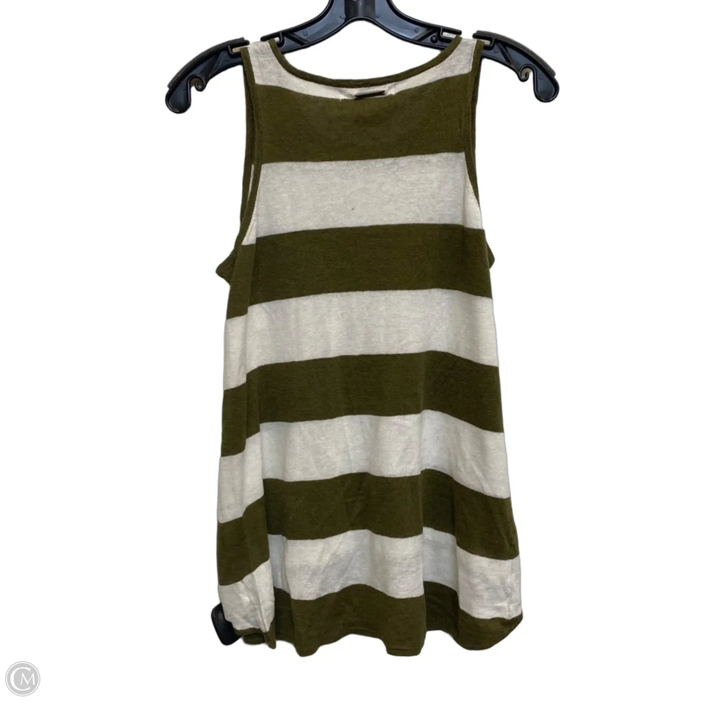Top Sleeveless By Michael By Michael Kors In Green & White, Size: S