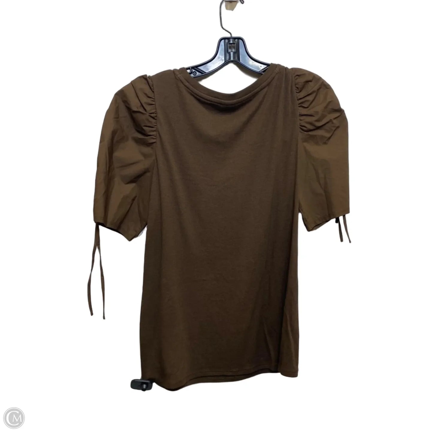 Top Short Sleeve By Cato In Brown, Size: M