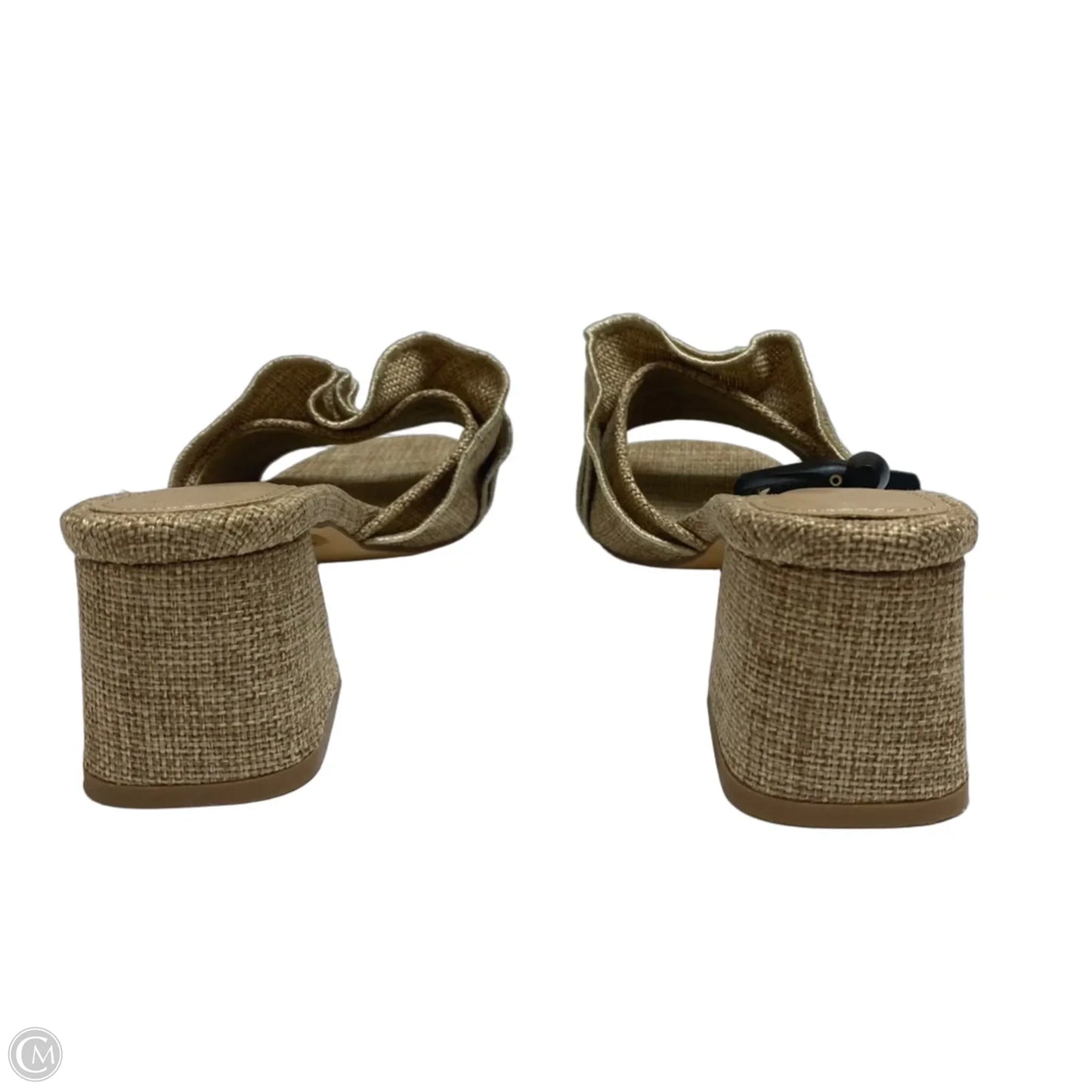 Sandals Heels Block By Clothes Mentor In Brown, Size: 6.5