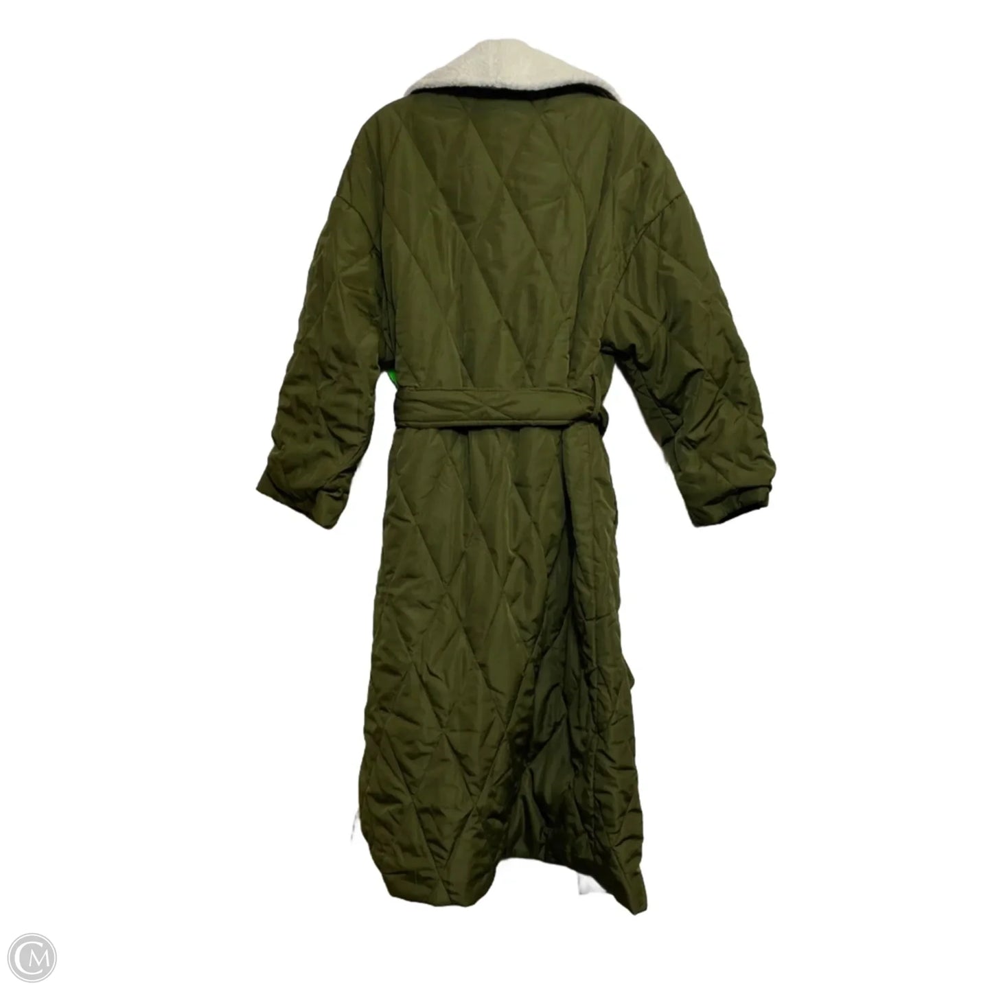 Coat Puffer & Quilted By Top Shop In Green, Size: S
