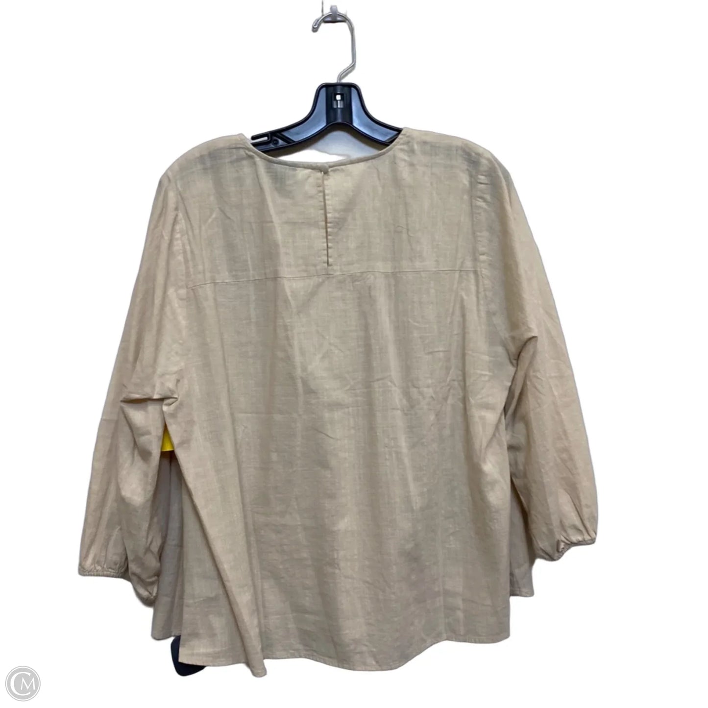 Top Long Sleeve By Torrid In Beige, Size: L
