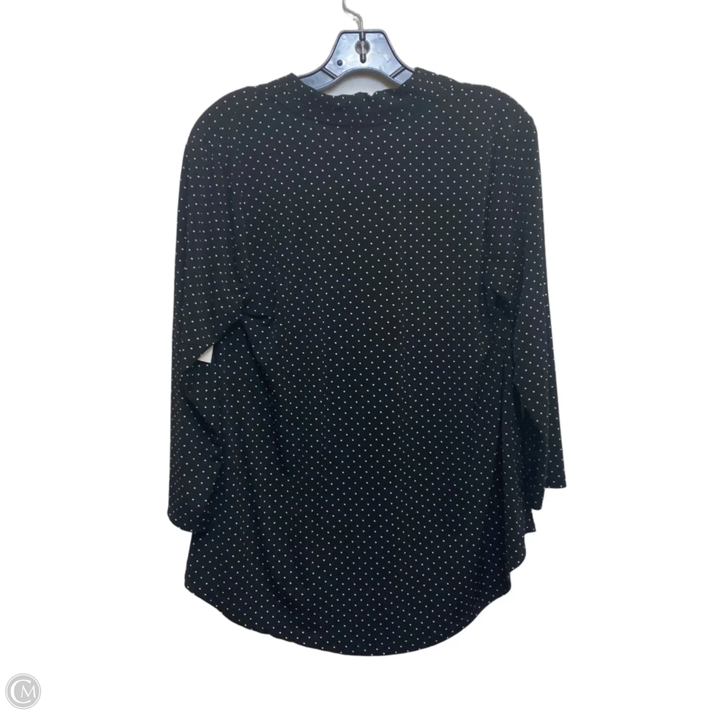 Top 3/4 Sleeve By Charter Club In Black, Size: M