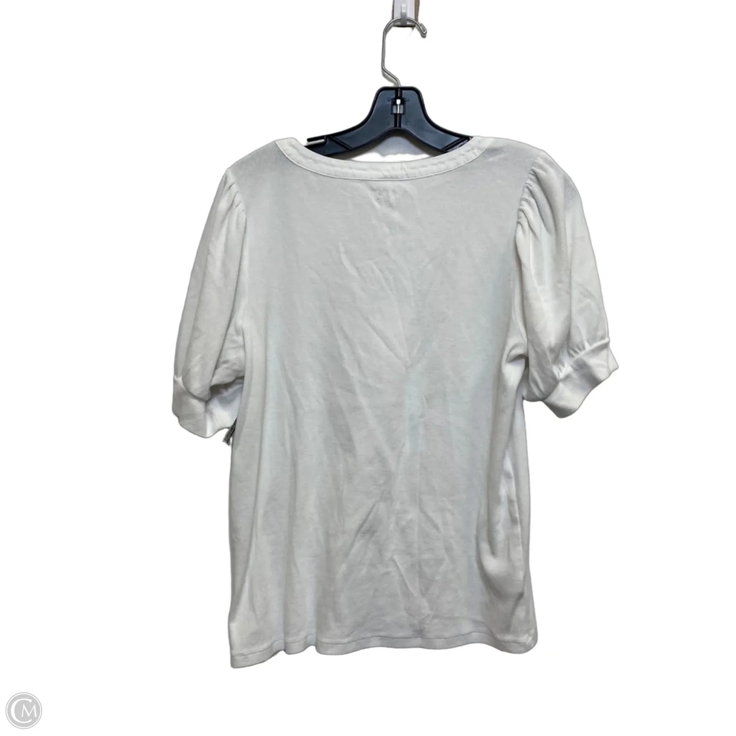 Top Short Sleeve By Loft In White, Size: L