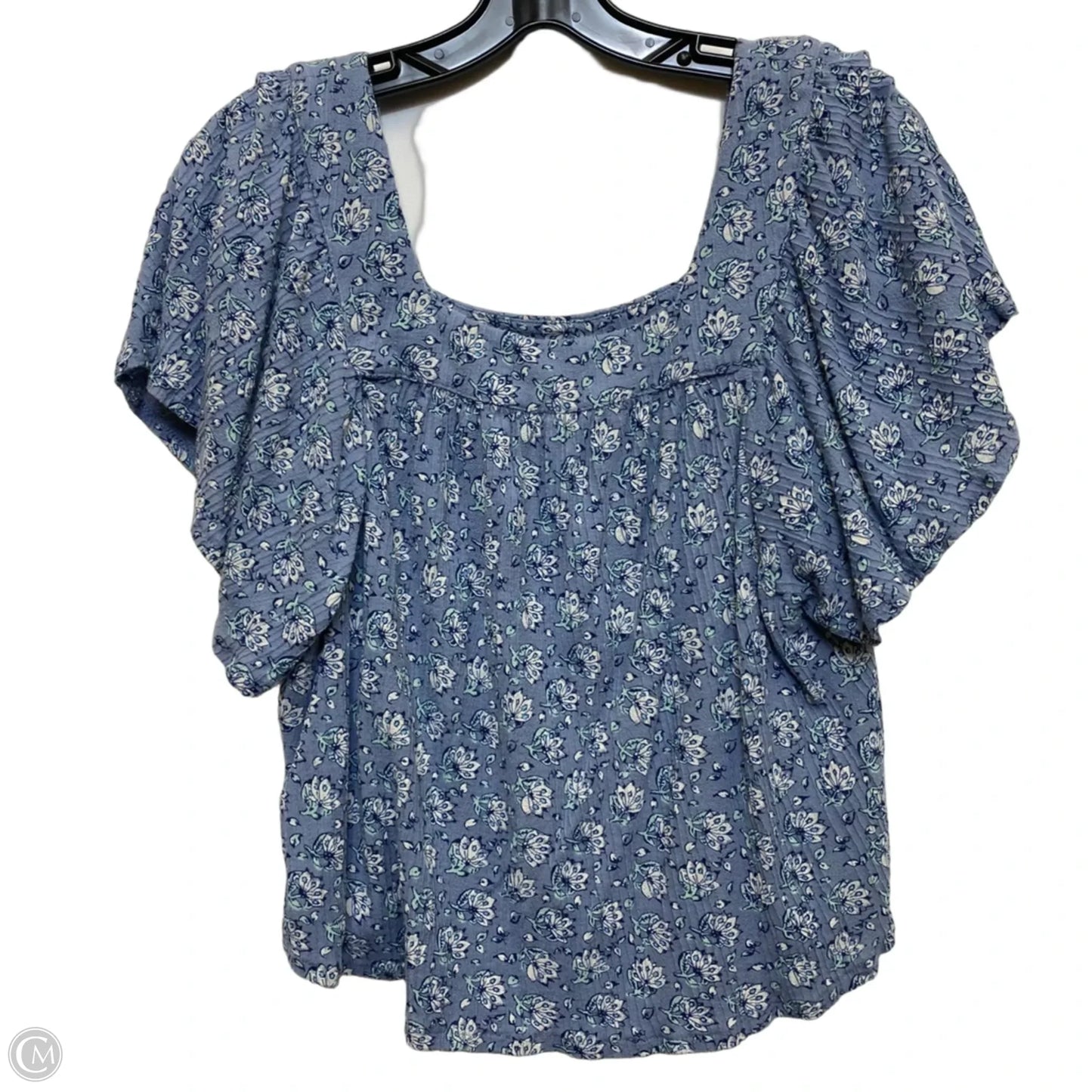 Top Short Sleeve By Lucky Brand In Blue, Size: Sp