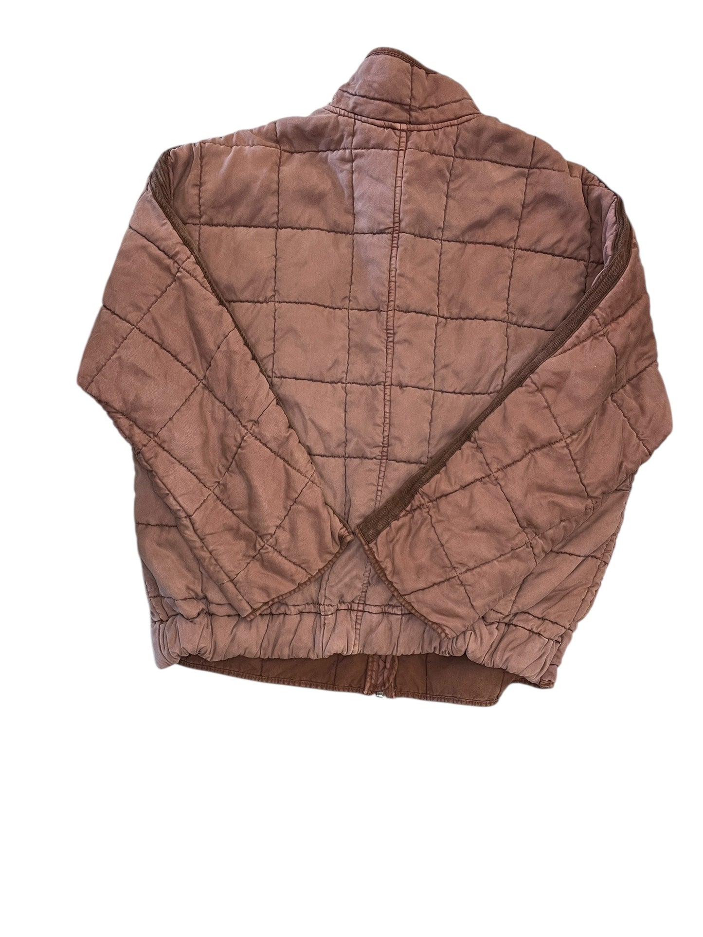 Jacket Puffer & Quilted By Free People In Brown, Size:L