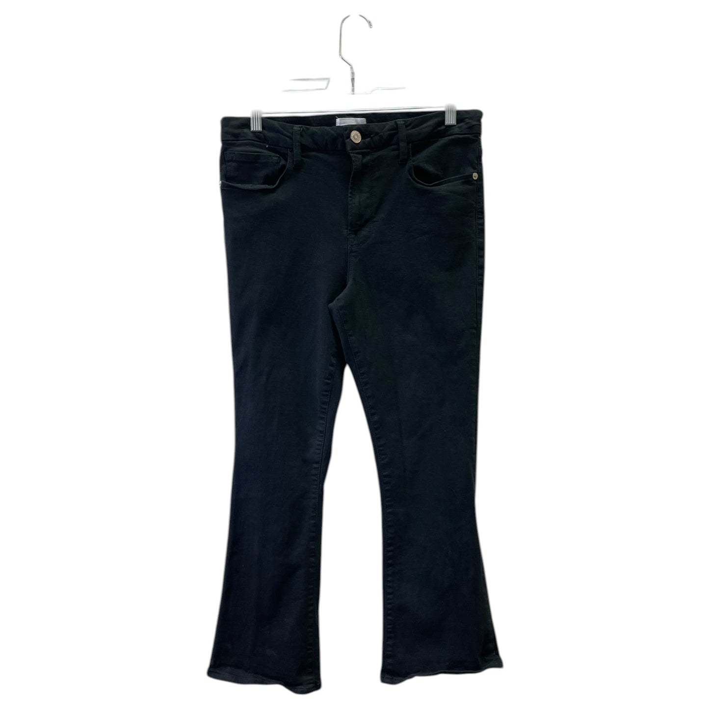 Jeans Boot Cut By Frame In Black Denim, Size:12