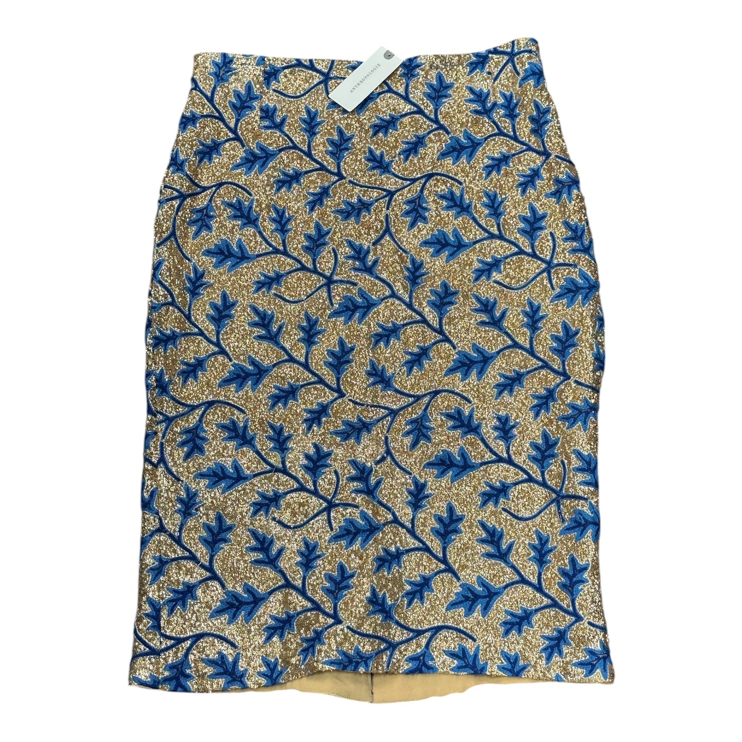 Skirt Midi By The Odells In Blue & Gold, Size:S