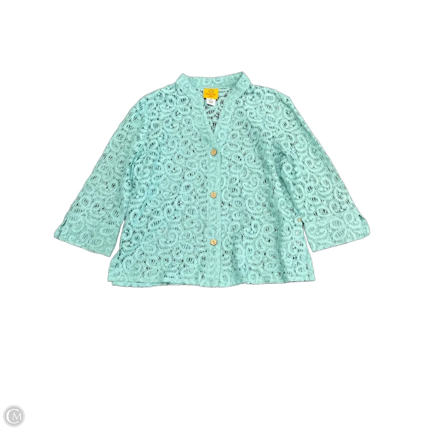 Top Short Sleeve By Ruby Rd In Aqua, Size: M