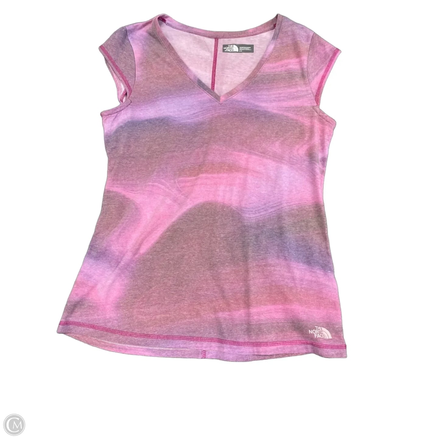 Athletic Top Short Sleeve By The North Face In Purple, Size: L