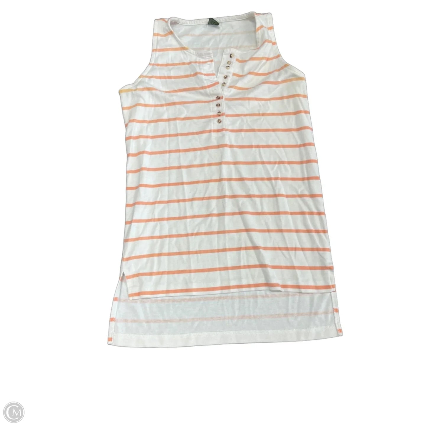Top Sleeveless By Outback Red In Pink & White, Size: L
