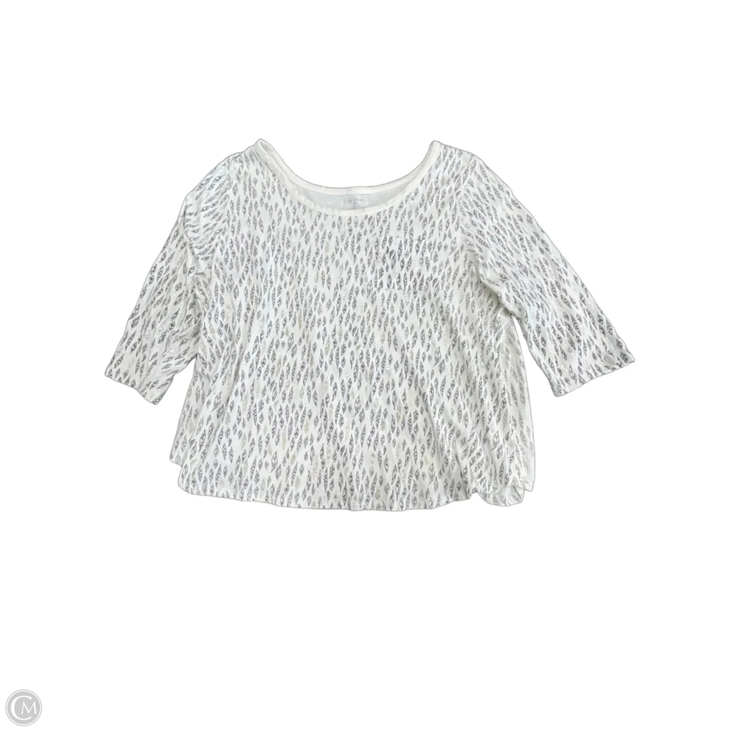 Top Short Sleeve By Lane Bryant In Black & White, Size: 3x