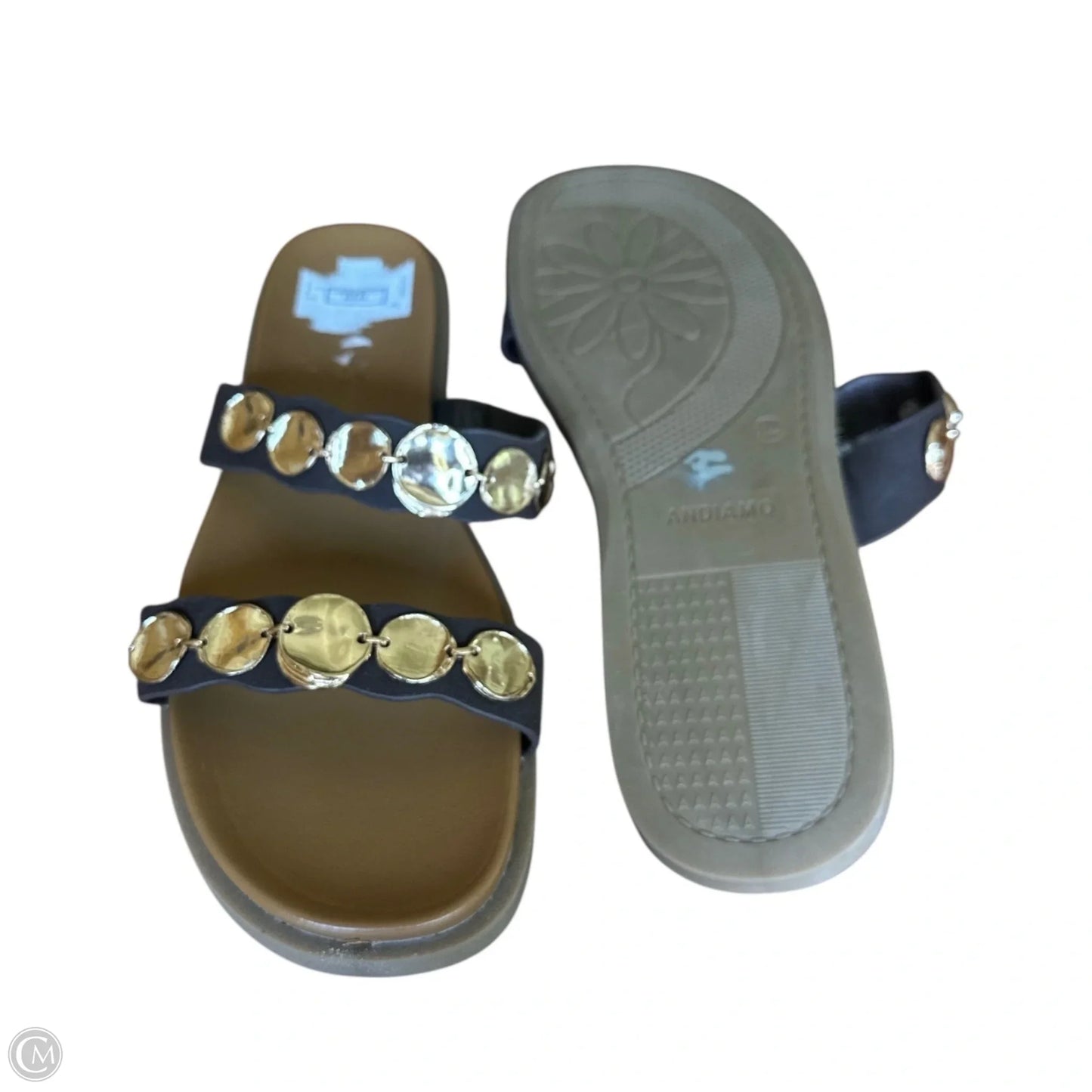 Sandals Flats By Cmc In Brown & Gold, Size: 11
