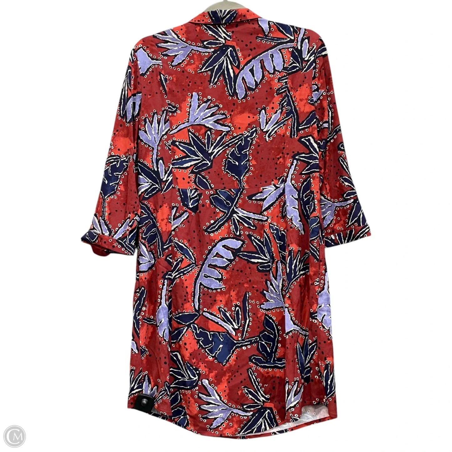 Dress Casual Short By Nic + Zoe In Blue & Red, Size: M