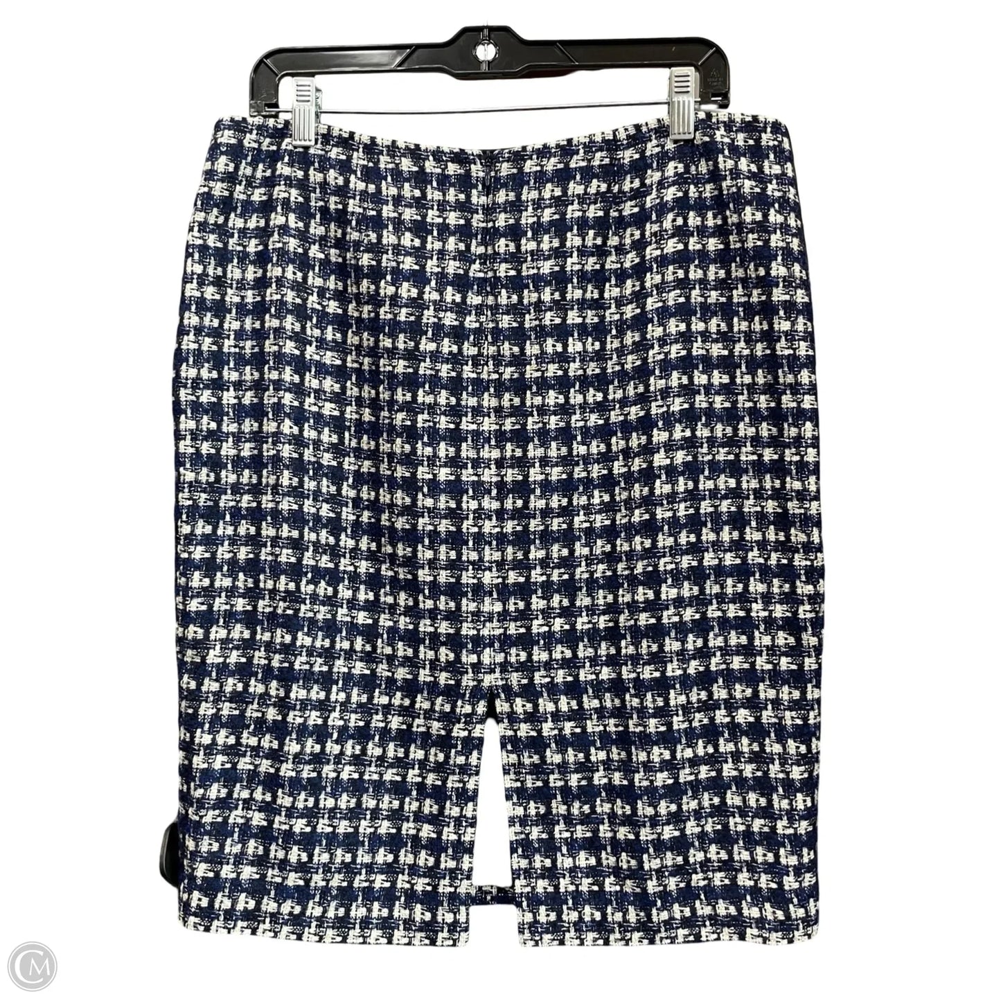Skirt Designer By Lafayette 148 In Blue & White, Size: 10
