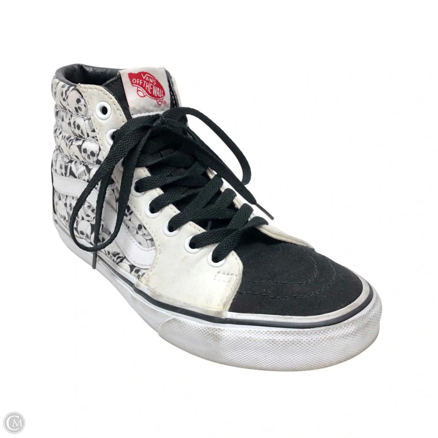 Shoes Sneakers By Vans In Black & White, Size: 7.5