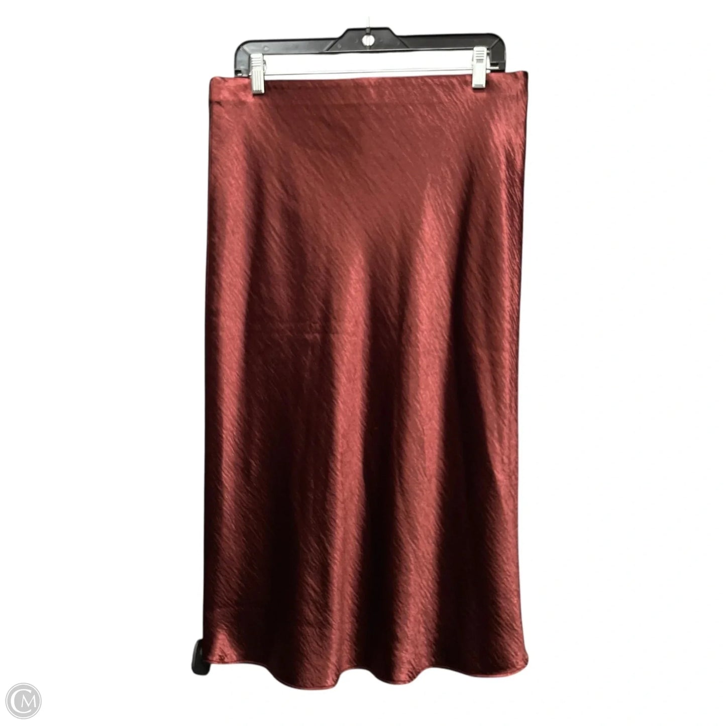 Skirt Midi By Banana Republic In Maroon, Size: L