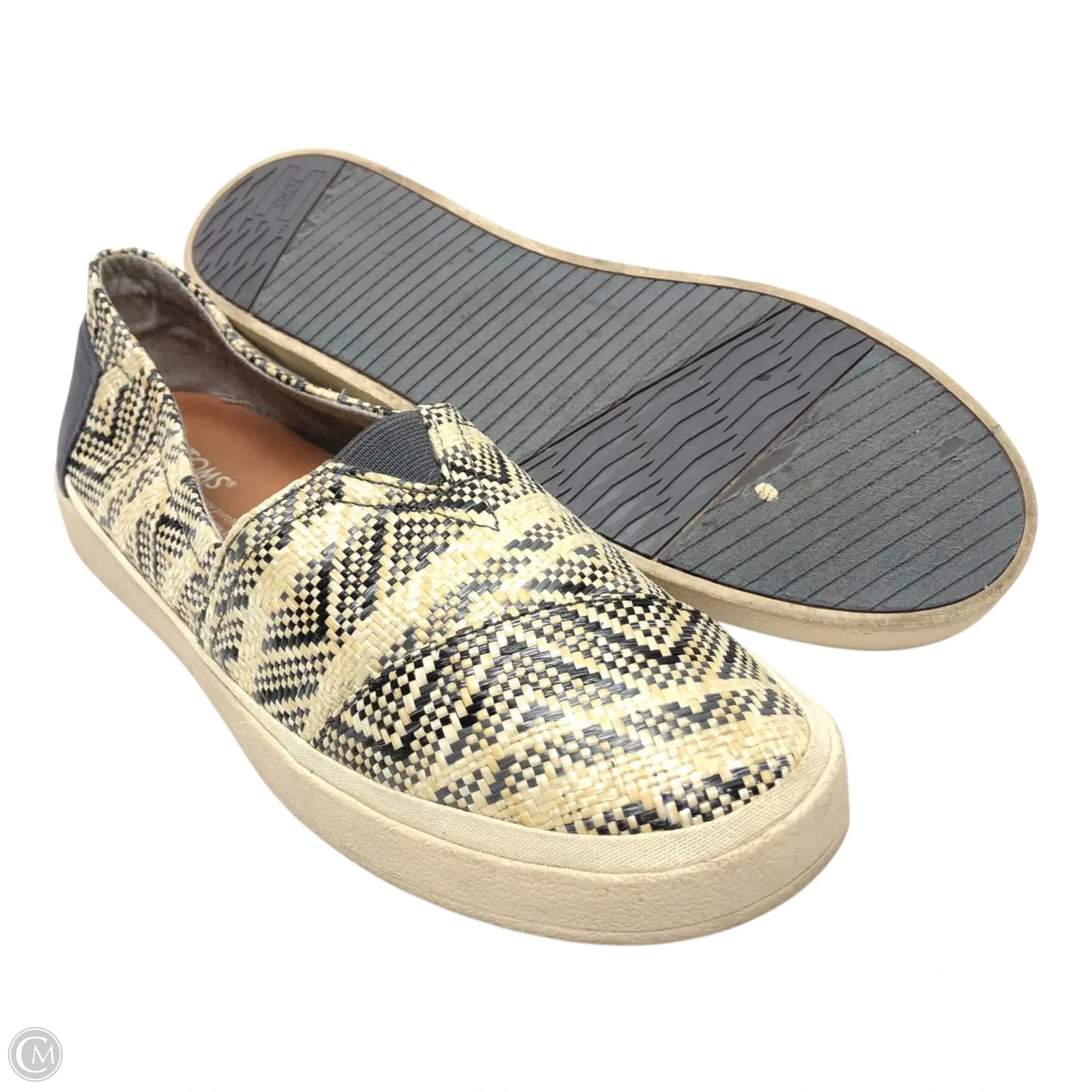 Shoes Flats By Toms In Grey & Tan, Size: 9