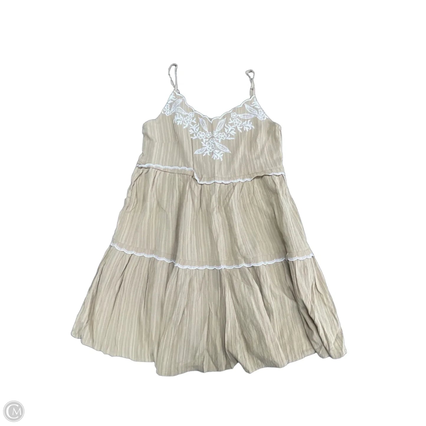 Dress Casual Short By Blu Pepper In Tan, Size: S