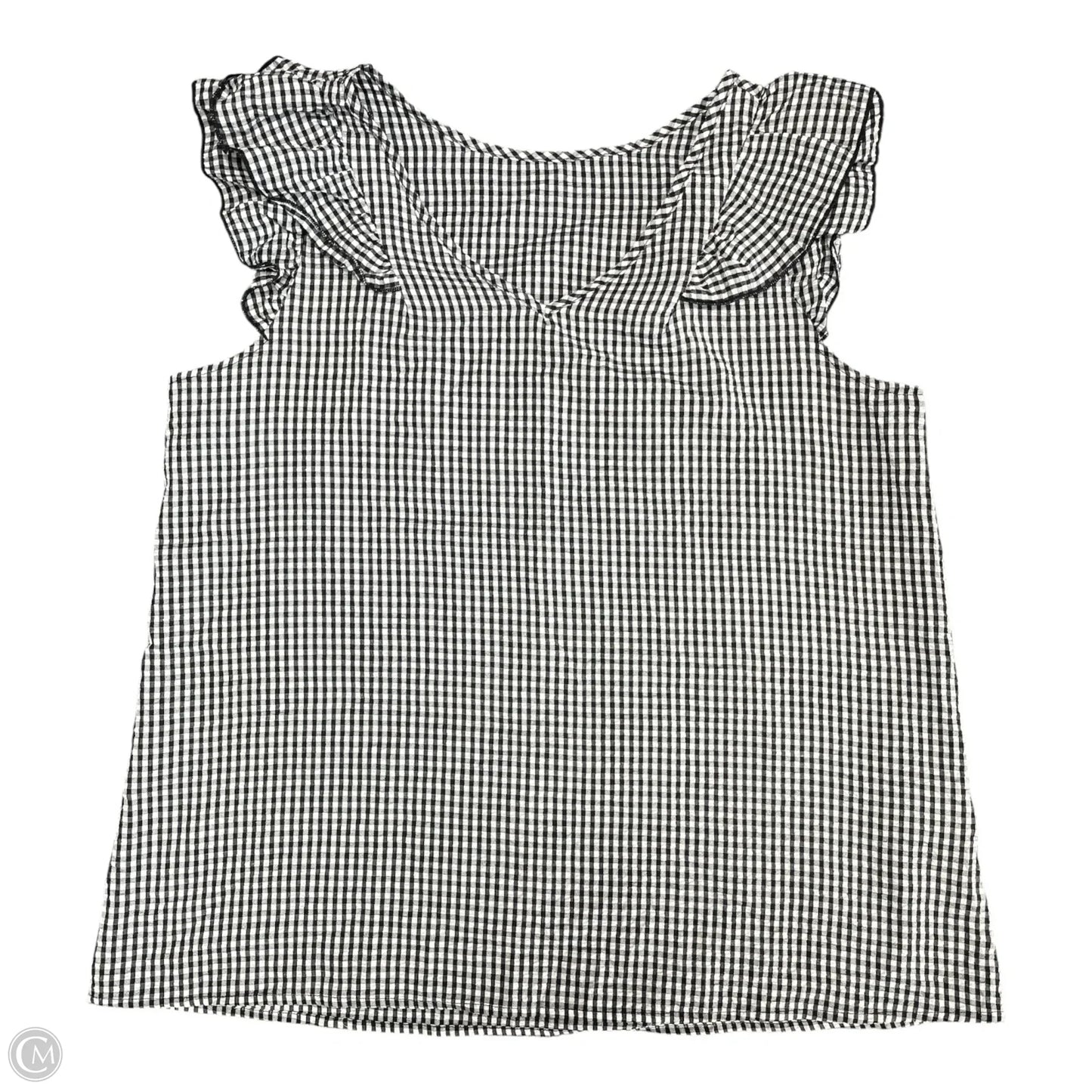 Top Sleeveless By Cme In Black & White, Size: 2x