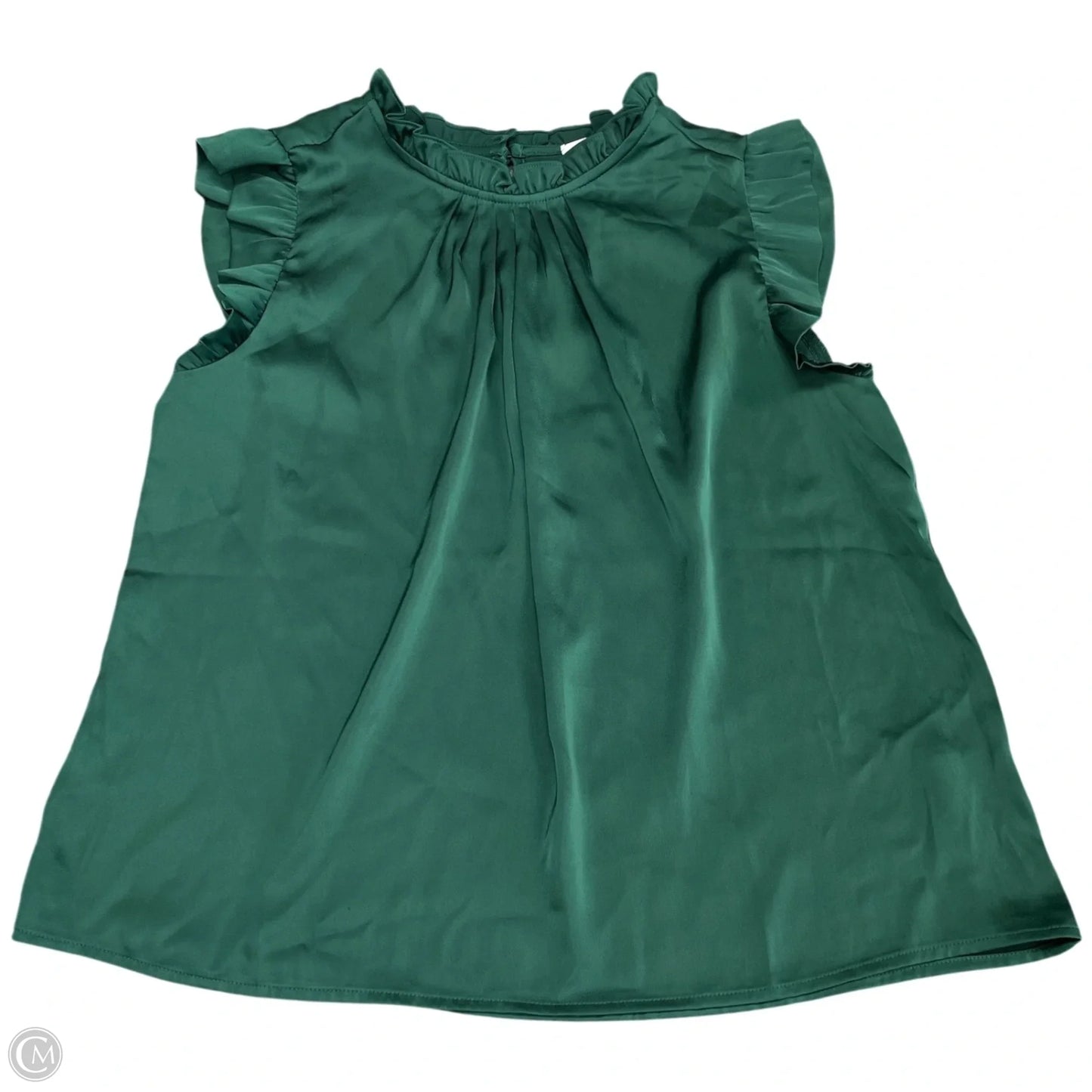 Blouse Short Sleeve By Evereve In Green, Size: M