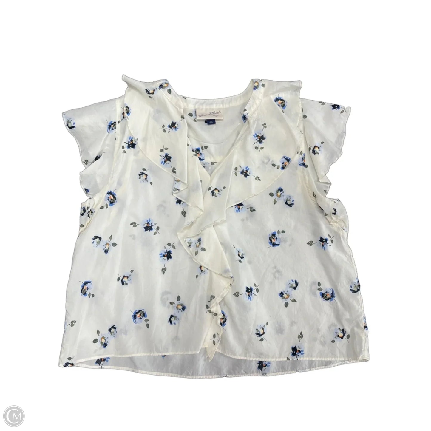 Top Short Sleeve By Universal Thread In Floral Print, Size: M