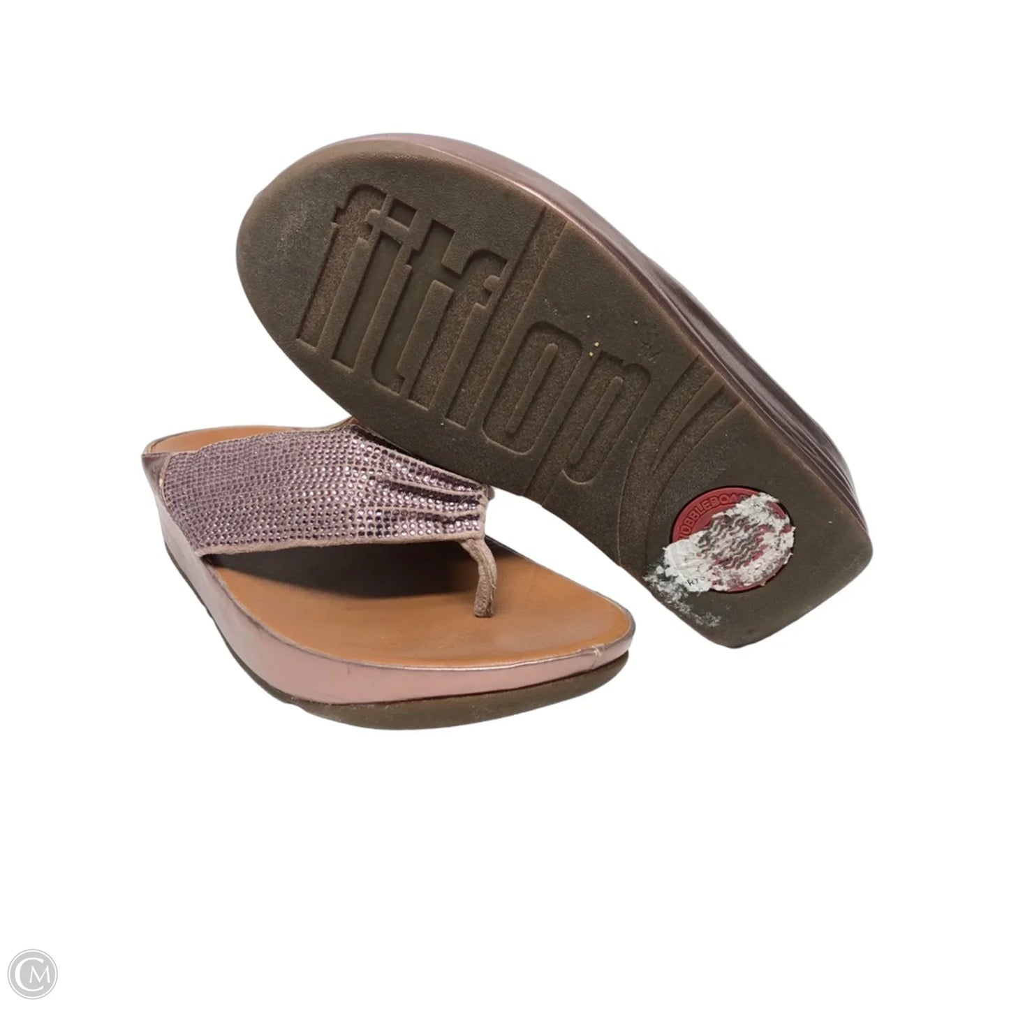 Sandals Heels Wedge By Fitflop In Purple, Size: 6